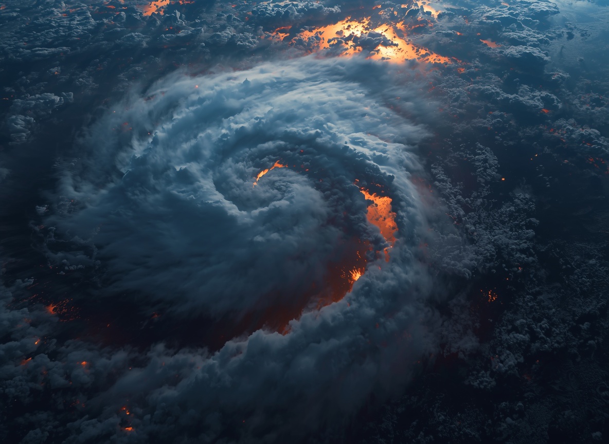 Abstract atmospheric image representing cybersecurity risk assessment
